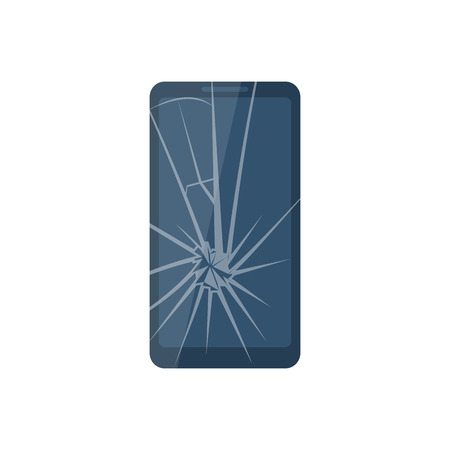 Broken mobile phone.のイラスト素材