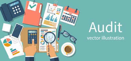 Auditing concepts vectorのイラスト素材