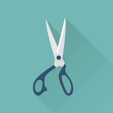 Scissors icon flat designのイラスト素材