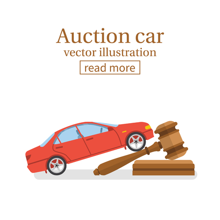 Auction car vectorのイラスト素材