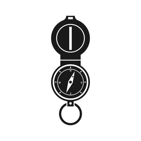 Compass silhouette iconのイラスト素材