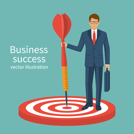 Successful businessman achievement goalのイラスト素材