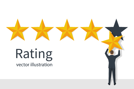 Star rating vectorのイラスト素材