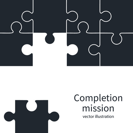 Completion mission concept Vector illustration.のイラスト素材