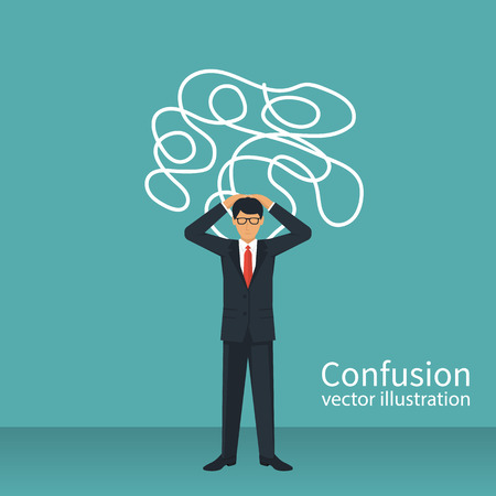 Confused thoughts vectorのイラスト素材