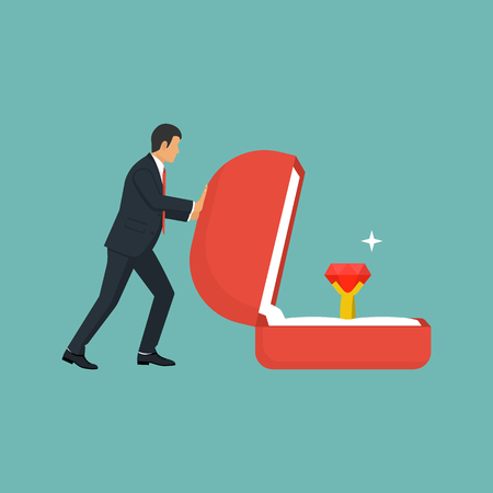 Proposal marriage, vector illustrationのイラスト素材