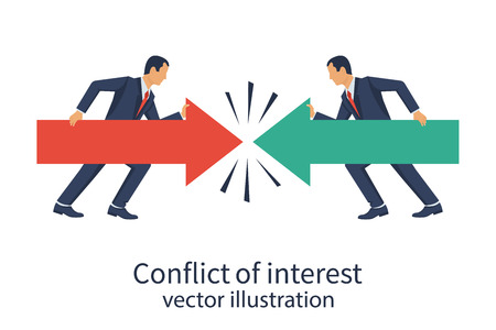 Conflict of interest. Business concept.の写真素材