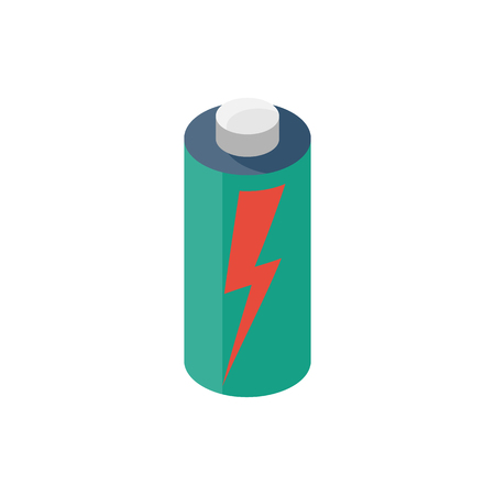 Battery energy power illustration on white background.のイラスト素材