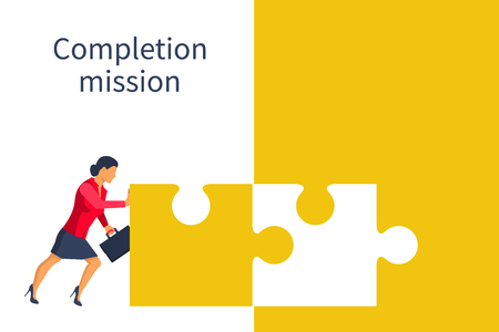 Completion mission conceptのイラスト素材