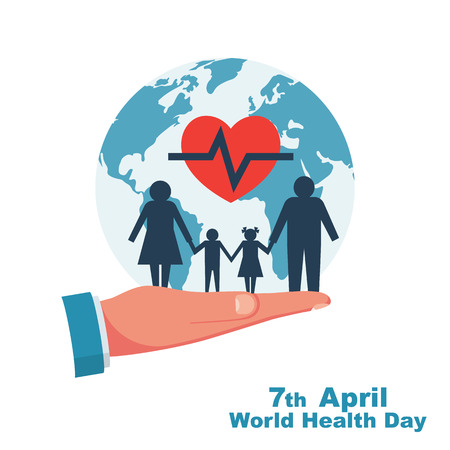 World Health Day 7th Aprilのイラスト素材