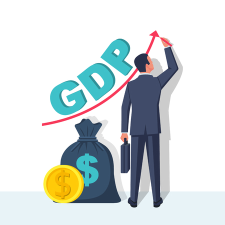 Growth GDP. Government budget, public spendingのイラスト素材