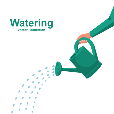 Watering can holding in handのイラスト素材