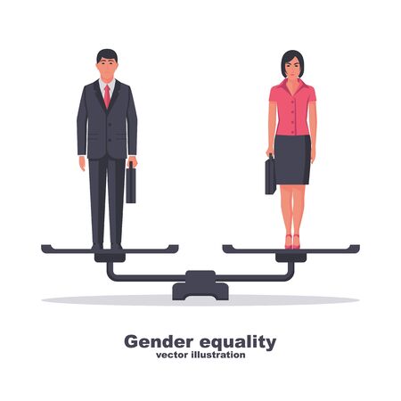 Gender equality concept. vector flatのイラスト素材