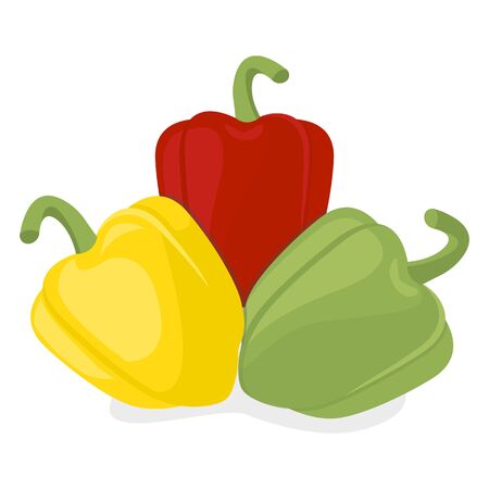 Set fresh peppersのイラスト素材