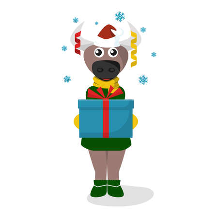 Funny cute cowのイラスト素材