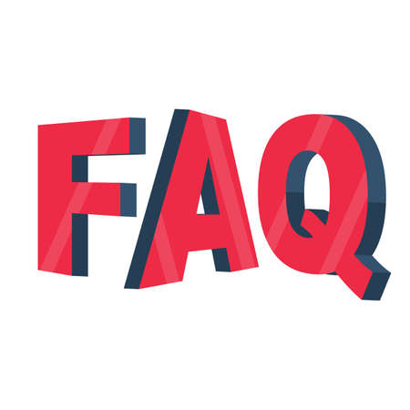 FAQ concept. Frequently asked questions. Help and assistance. Technical support center. Vector illustration flat design. Isolated on white background.のイラスト素材