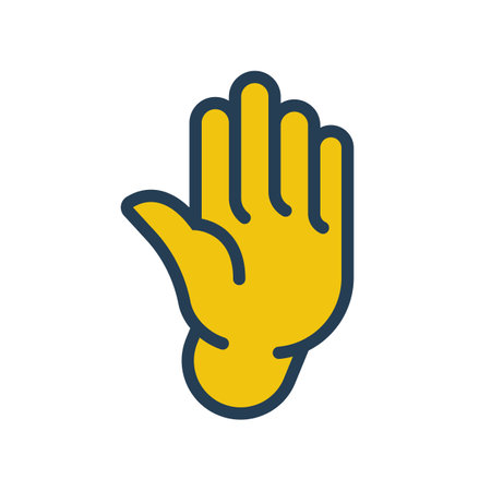 High Five. Flat icon. Cartoon design. Vector illustration flat design. Isolated on white background. Contour black line. Symbol for web applications.のイラスト素材