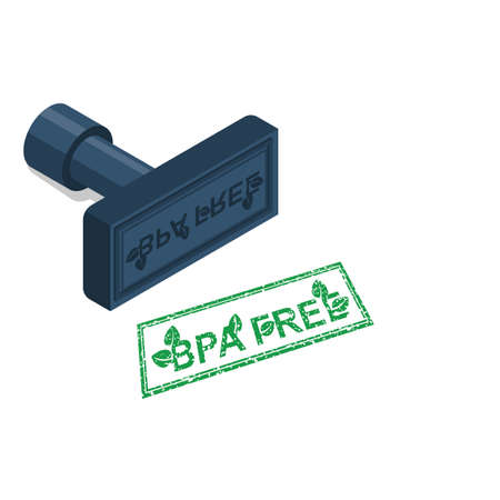 BPA Free stamping. BPA Free badge. Vector flatのイラスト素材
