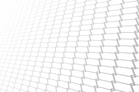 Geometric perspective line pattern. Seamless texture of metal mesh.のイラスト素材