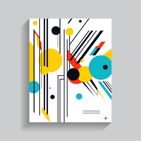 Modern abstract cover. Minimal cover design. Colorful geometric background. Brochure layout and modern business flyer poster template. Annual report. Vector illustration flat design.のイラスト素材
