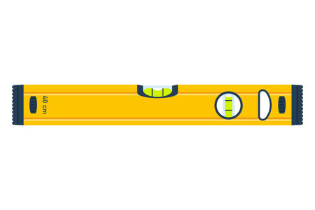 Building level. Bubble level tool. Construction and engineering equipment. Measurement instrument,...