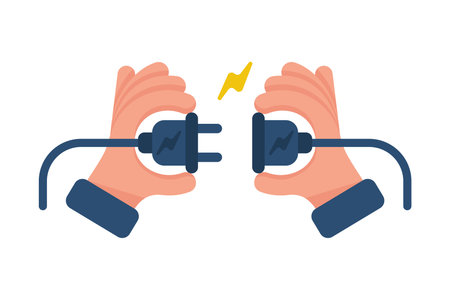 Business connection concept. Partnership. Vector illustration flat design. Businessmen connecting...