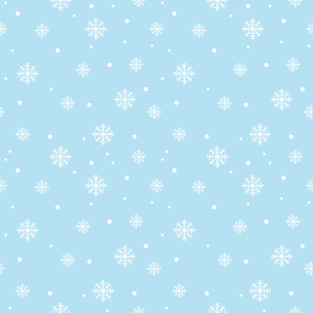 Seamless pattern with snowflakes, Winter background.のイラスト素材