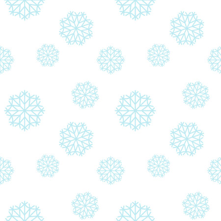 Seamless winter pattern with snowflakes.のイラスト素材