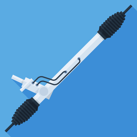 Car steering rack icon. Colorful car parts and details flat illustrationのイラスト素材