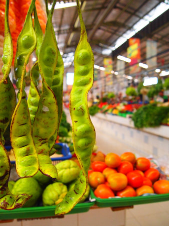 vegetable marketの写真素材