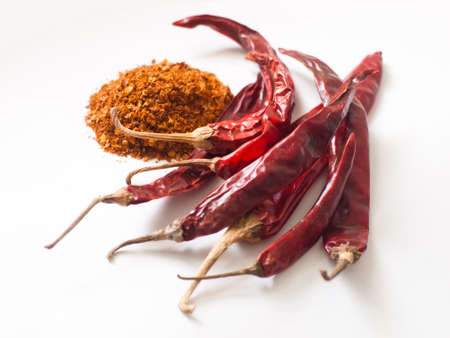 red dried chilli, food integrant for spicy cookingの写真素材