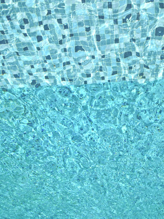 reflection of the surface of water in the pool