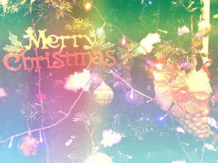 merry christmas background with color filter effectの写真素材