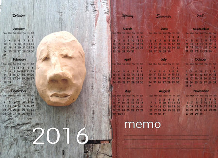 face relief background calendarの写真素材