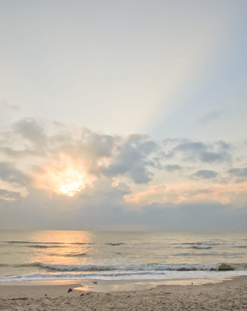 sunrise at the sea look as new hopeの写真素材