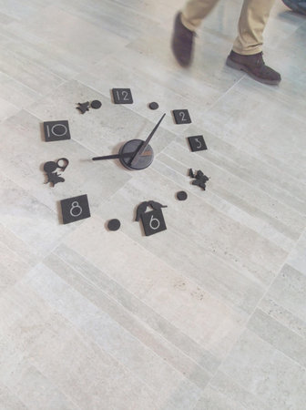 waste the time by step of walk concept