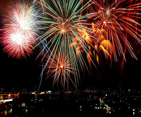 anniversary firework for celebrationの写真素材