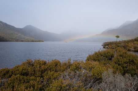 Rainbow Lake Sceneryの写真素材