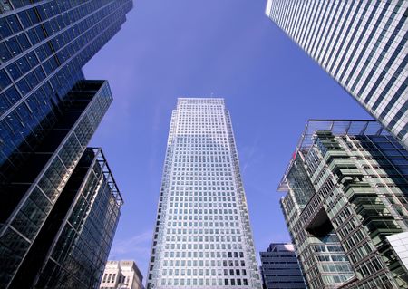 Office Buildings in Canary Wharfの写真素材