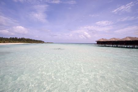 Tropical sea in Maldivesの写真素材