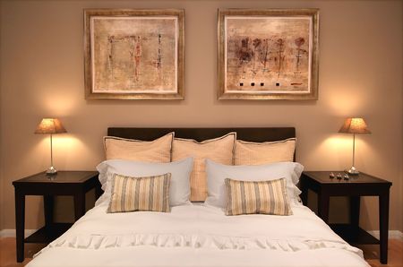 Bedroom interior in contemporary homeの写真素材
