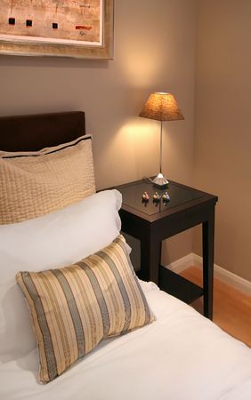 Bedroom interior in contemporary homeの写真素材