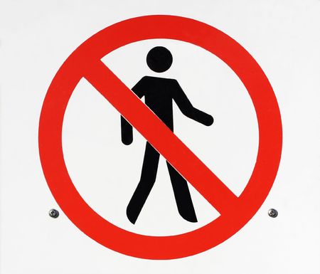 Do not enter signの写真素材