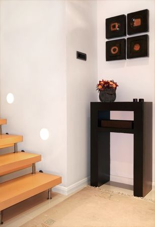 Staircase in stylish homeの写真素材