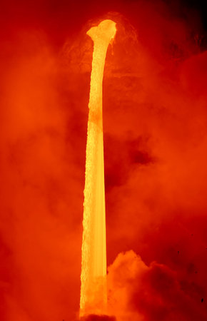 Lava Waterfallの写真素材