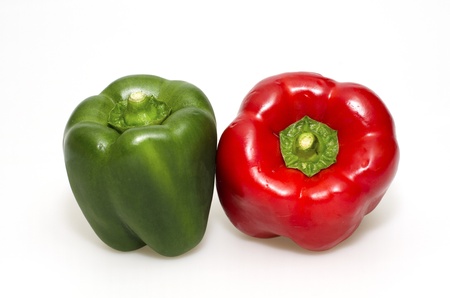 green and red pepperの写真素材