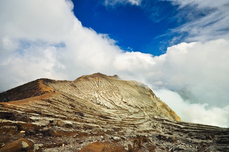 kawah ijen volcanoの写真素材