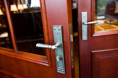 open door to the office.の写真素材