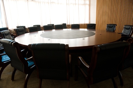 Conference table and chairs in meeting room 
のeditorial素材