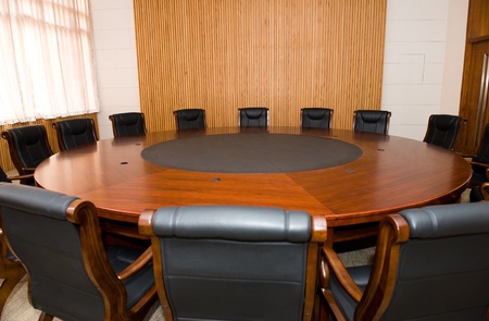 Conference table and chairs in meeting room 
のeditorial素材